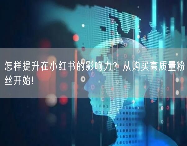 怎样提升在小红书的影响力？从购买高质量粉丝开始!