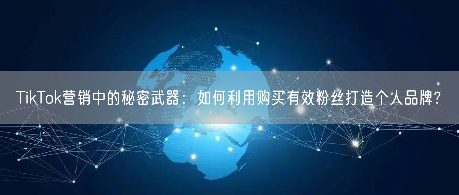 TikTok营销中的秘密武器：如何利用购买有效粉丝打造个人品牌?