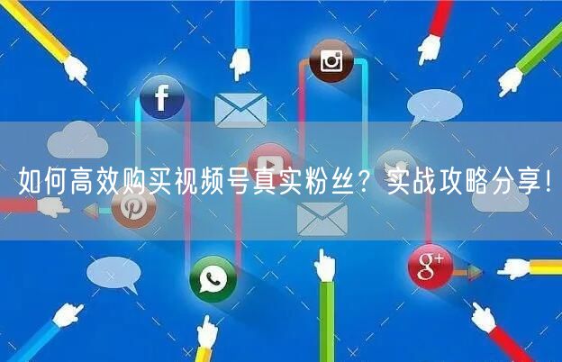 如何高效购买视频号真实粉丝？实战攻略分享！