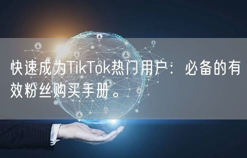 快速成为TikTok热门用户：必备的有效粉丝购买手册。