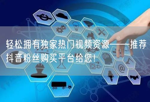 轻松拥有独家热门视频资源——推荐抖音粉丝购买平台给您！