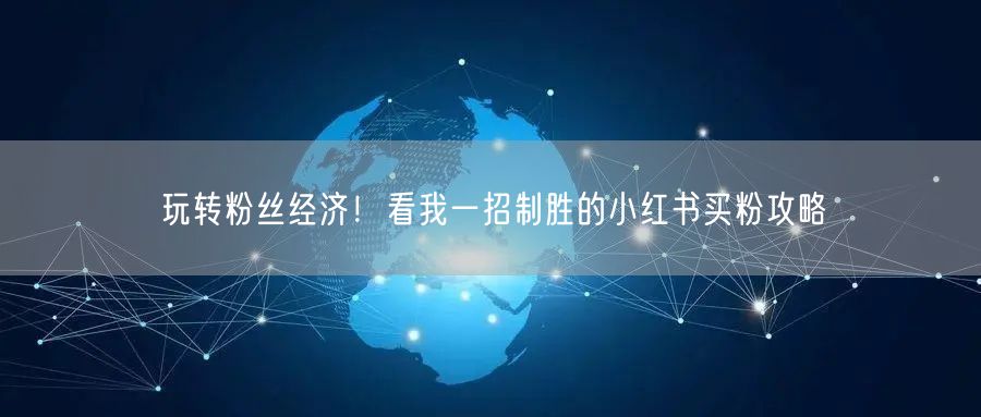 玩转粉丝经济！看我一招制胜的小红书买粉攻略