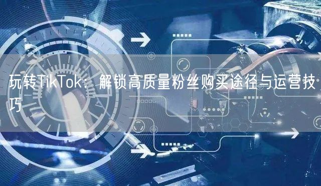 玩转TikTok：解锁高质量粉丝购买途径与运营技巧