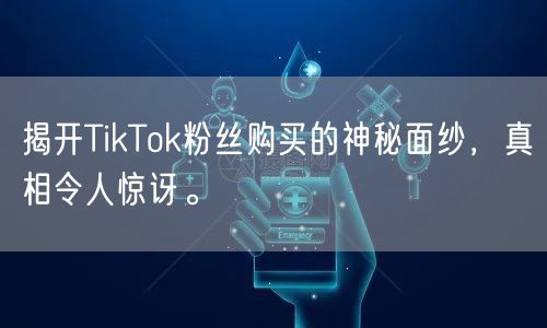 揭开TikTok粉丝购买的神秘面纱，真相令人惊讶。
