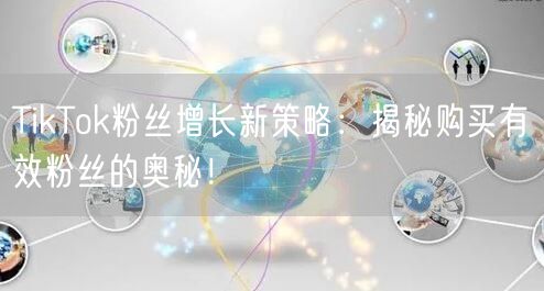 TikTok粉丝增长新策略：揭秘购买有效粉丝的奥秘！