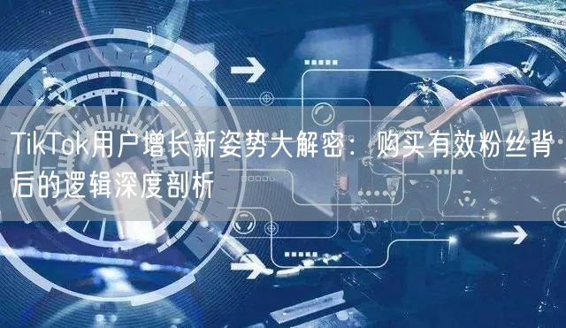 TikTok用户增长新姿势大解密：购买有效粉丝背后的逻辑深度剖析