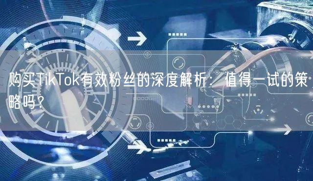购买TikTok有效粉丝的深度解析：值得一试的策略吗？