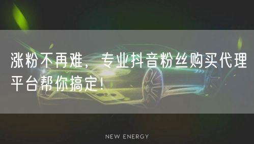 涨粉不再难，专业抖音粉丝购买代理平台帮你搞定！