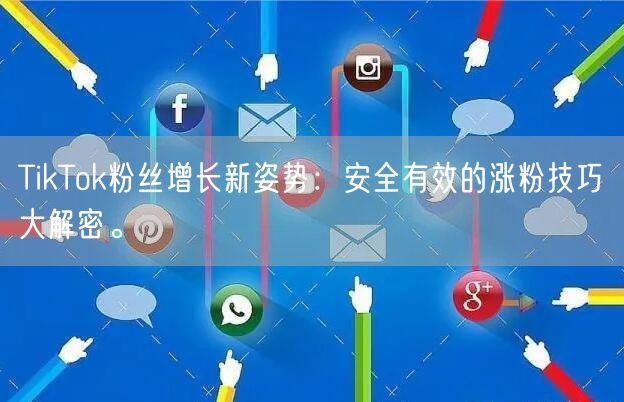 TikTok粉丝增长新姿势：安全有效的涨粉技巧大解密。