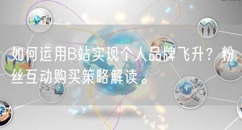 如何运用B站实现个人品牌飞升？粉丝互动购买策略解读。