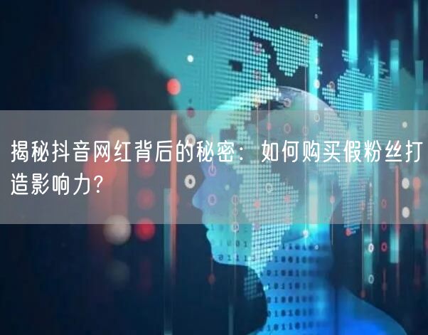 揭秘抖音网红背后的秘密：如何购买假粉丝打造影响力？
