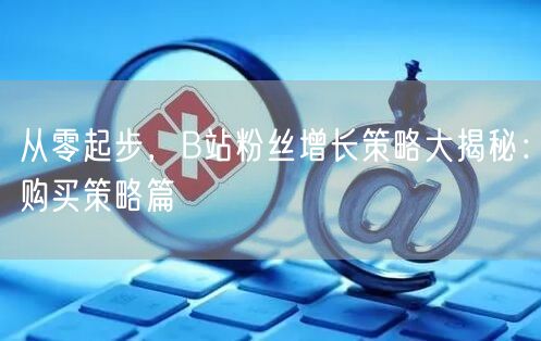 从零起步，B站粉丝增长策略大揭秘：购买策略篇
