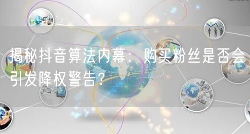 揭秘抖音算法内幕：购买粉丝是否会引发降权警告？