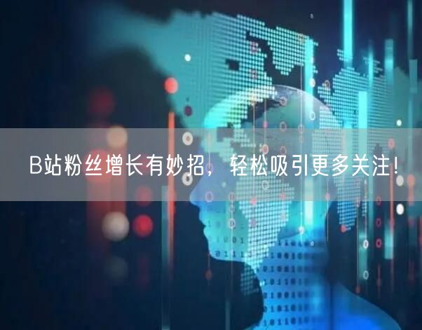 B站粉丝增长有妙招，轻松吸引更多关注！