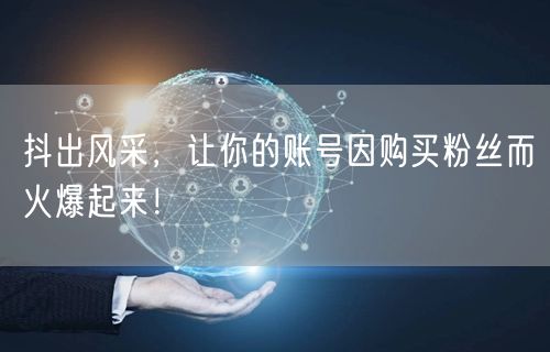 抖出风采，让你的账号因购买粉丝而火爆起来！