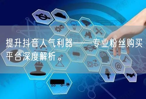 提升抖音人气利器——专业粉丝购买平台深度解析。