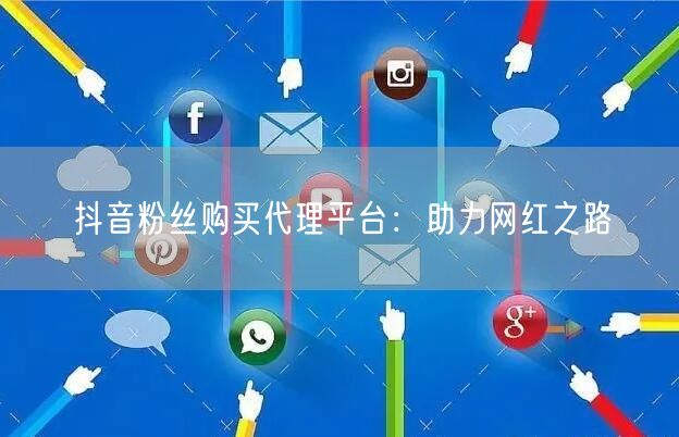 抖音粉丝购买代理平台：助力网红之路
