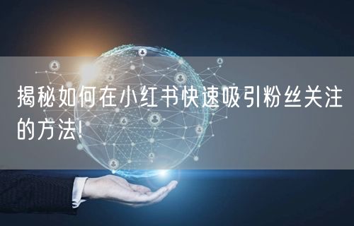 揭秘如何在小红书快速吸引粉丝关注的方法!