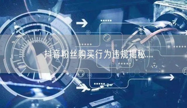 抖音粉丝购买行为违规揭秘