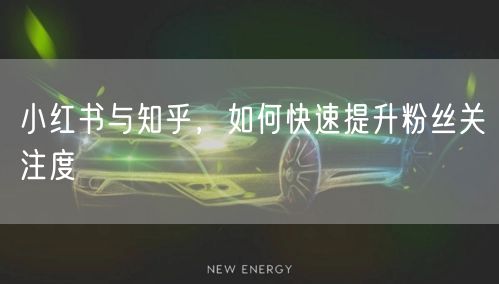 小红书与知乎，如何快速提升粉丝关注度